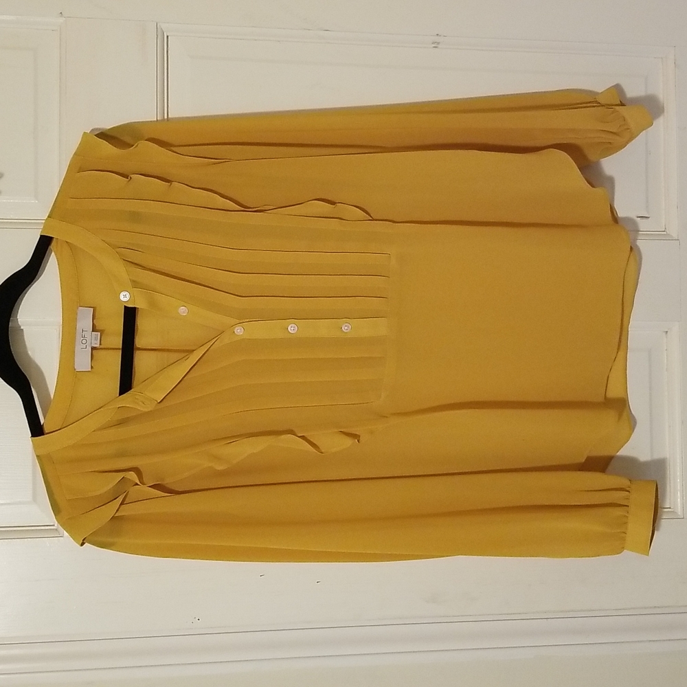 LOFT Sheer long sleeve blouse